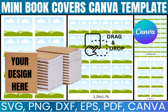 Download Mini Book Covers Canva Editable Template - Canva Collection