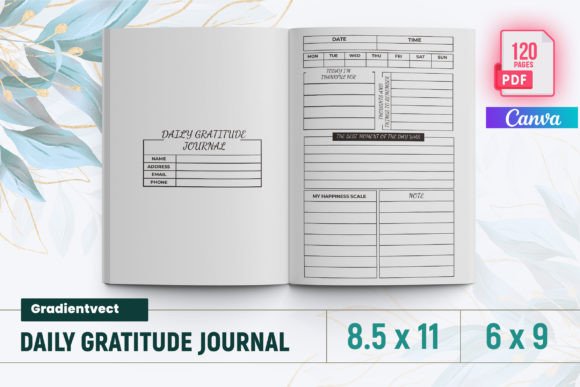 Download (KDP) Daily Gratitude Journal Canva - Canva Collection