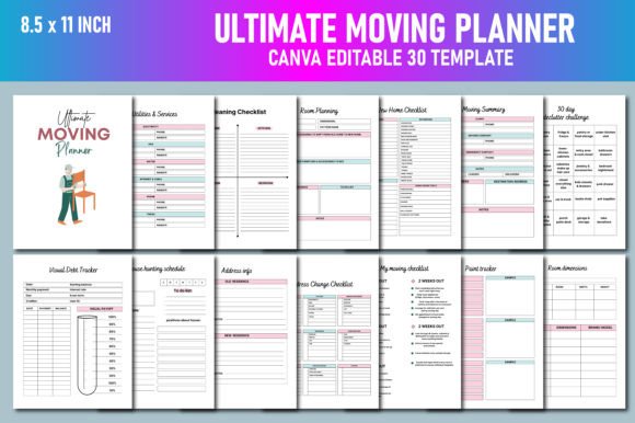 Download Ultimate Moving Planner Canva KDP - Canva Collection