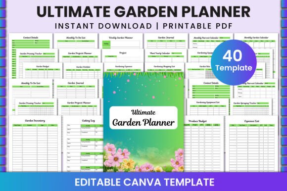 Download Ultimate Garden Planner for Canva KDP - Canva Collection