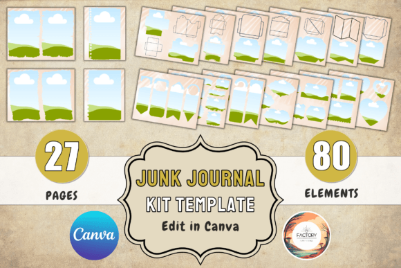 Download Junk Journal Template Canva Journal Page - Canva Collection