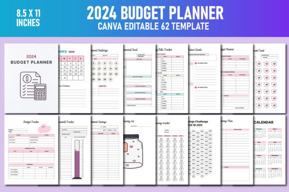 Download 2024 Budget Planner Canva KDP - Canva Collection