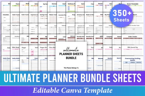 Download Ultimate Planner Sheets Bundle Canva - Canva Collection