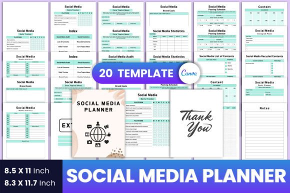 Download Social Media Planner Canva Interior - Canva Collection
