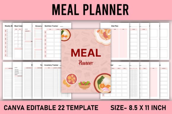 Download Editable Meal Planner Canva Template - Canva Collection