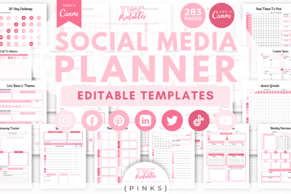 Download Social Media Planner Canva Templates - Canva Collection
