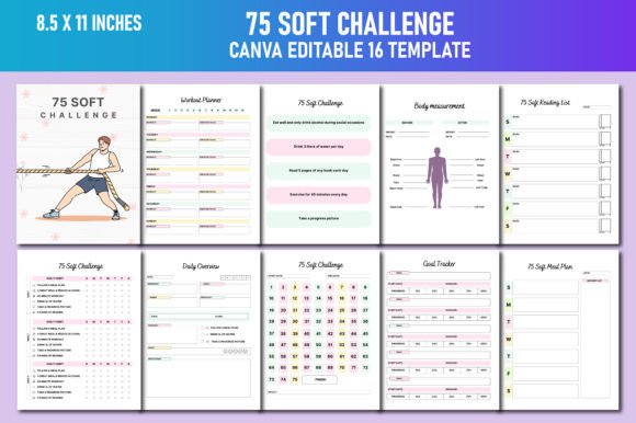 Download 75 Soft Challenge Canva KDP - Canva Collection