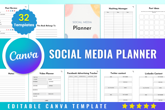 Download Editable Social Media Planner Kdp Canva - Canva Collection