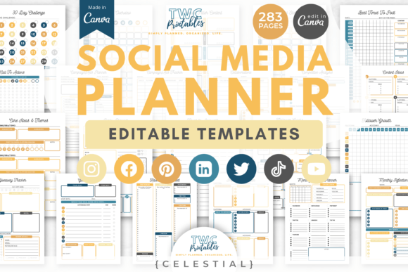 Download Social Media Planner Canva Templates |CE - Canva Collection