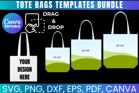 Download Tote Bags Templates Bundle, Gift Bag - Premium Resources