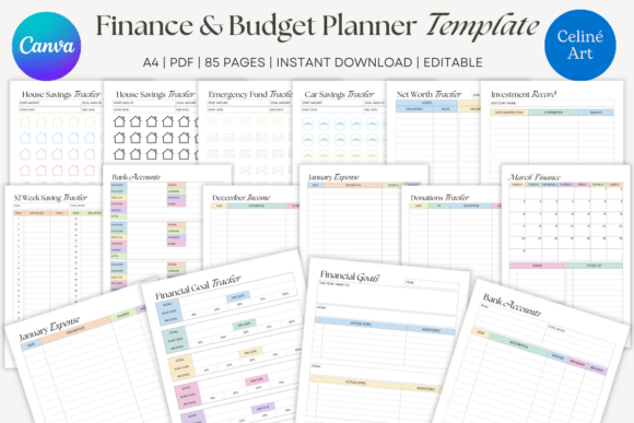 Download Finance &amp; Budget Planner Canva Template - Canva Collection