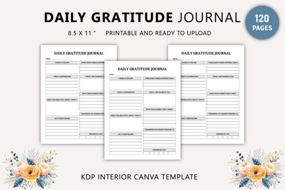 Download Daily Gratitude Journal Canva Template - Canva Collection
