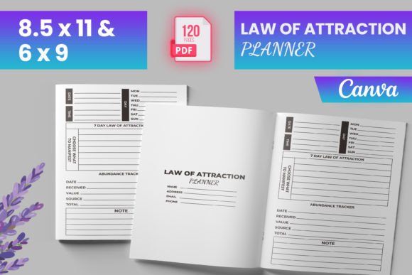 Download Law of Attraction Planner Canva (KDP) - Canva Collection