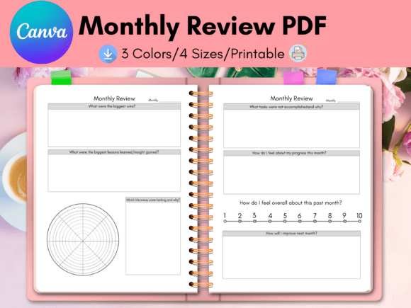 Download Monthly Review,Monthly Reflection Canva - Canva Collection
