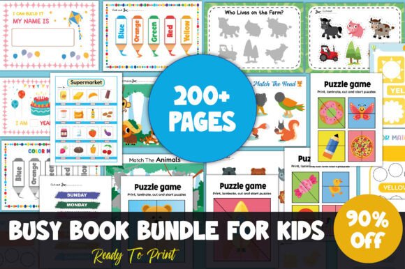 Download Busy Book Mega Bundle – 200+ Printable - Mega Collection