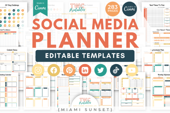 Download Social Media Planner Canva Templates - Canva Collection