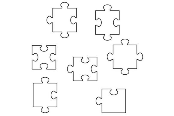 Download Blank Puzzle Piece Outlines - Blank Collection