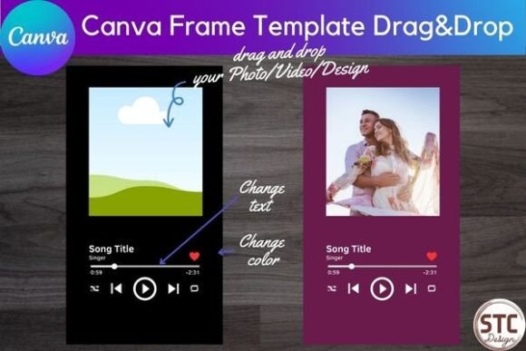 Download Music Player Canva Frame Template Mockup - Canva Collection
