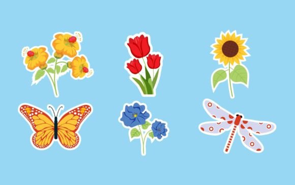 Download Journal Templates Spring Flowers Sticker - Templates Collection