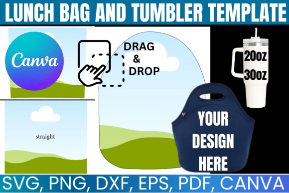 Download Lunch Bag and 20oz, 30oz Canva Template - Canva Collection
