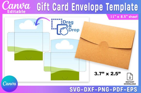 Download Gift Card Envelope Canva Template - Canva Collection