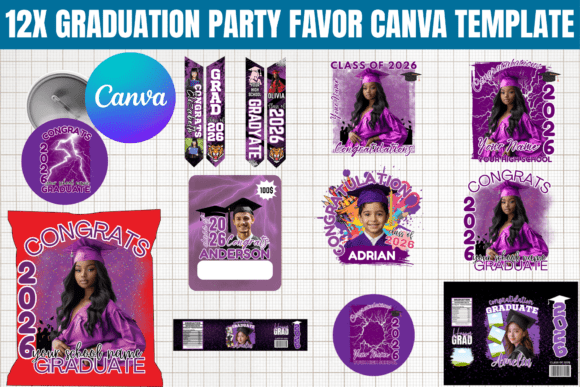 Download 12X Graduation Party Favor Template - Premium Resources