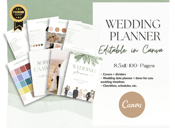 Download Wedding Planner Canva Templates Sage - Canva Collection