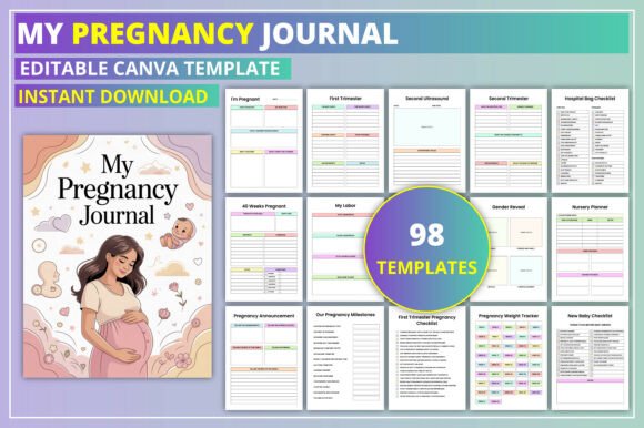 Download My Pregnancy Journal Canva Template - Canva Collection
