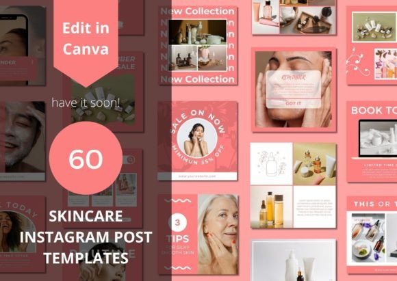 Download 60 Skincare Social Media Canva Templates - Canva Collection