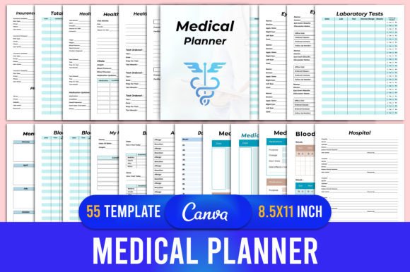 Download Medical Planner Canva Kdp Interior - Canva Collection