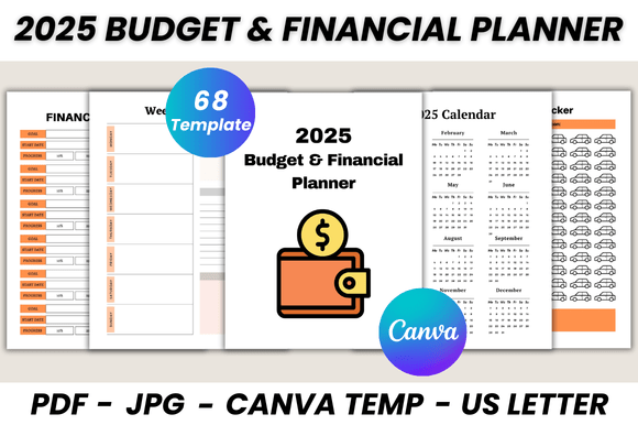 Download 2025 Budget &amp; Financial Planner Canva - Canva Collection
